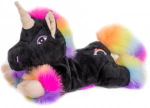 Värmenalle Enhörningen Rainbow svart - Habibi Plush